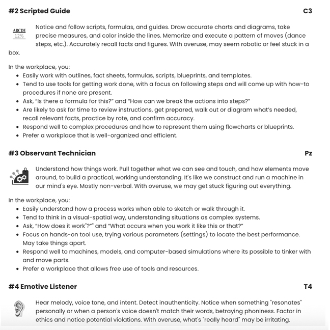 Favorite brain skills